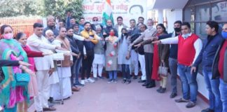 Congressmen celebrated Congress party's foundation day sumit gaur