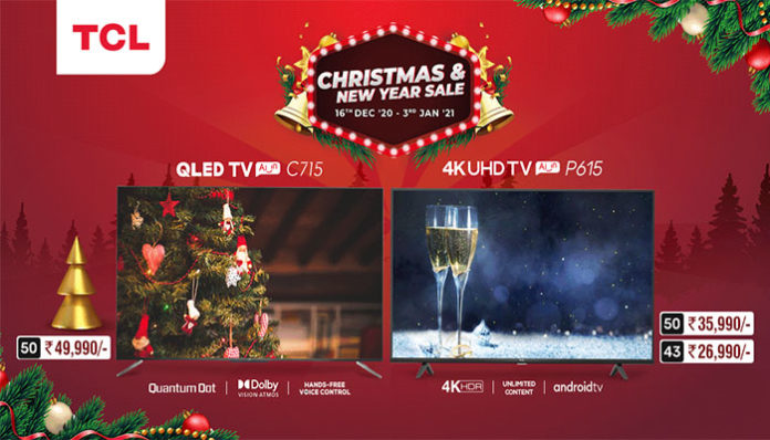 TCL has brought Christmas and New Year offers on 4K QLED C715 and 4K UHD P615