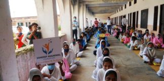 Education for All Sandeep Agarwal Foundation organizes a donation drive at Government Senior Secondary School, Bijopur, Faridabad