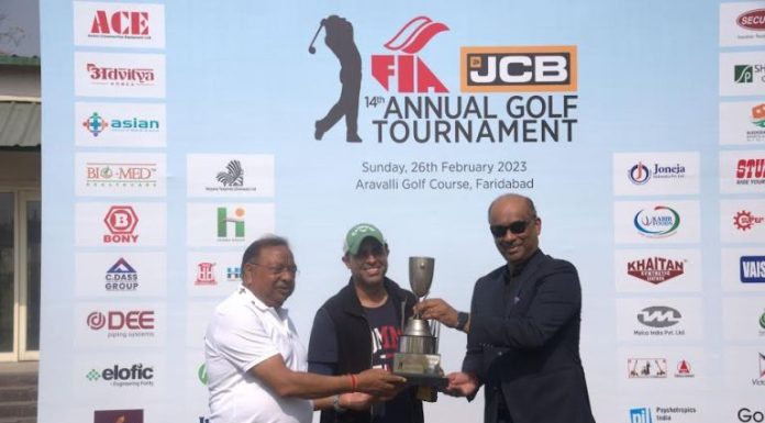 India's leading manufacturer for earthmoving and construction equipment, JCB India Ltd, continued its support to the 14th edition of the FIA-JCB golf tournament at Faridabad