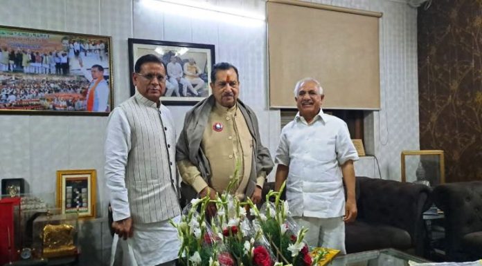 MLA Rajesh Nagar welcomed RSS leader Indresh Kumar