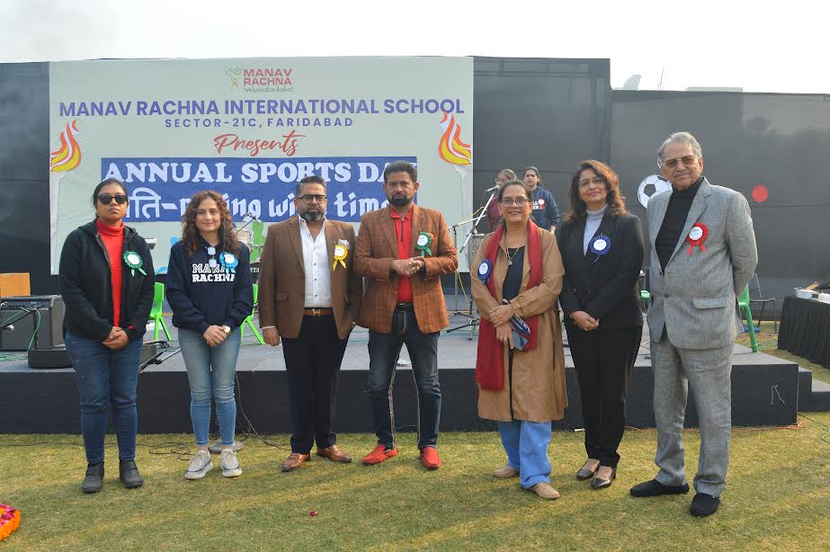 Former cricketer Chetan Sharma boosted the enthusiasm of students in the annual sports day of Manav Rachna School 2